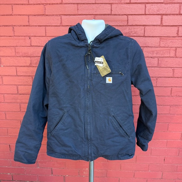 NWT Carhartt Jacket Womens Size Medium Dark Navy Sherpa Lined